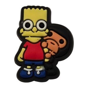 Bart Simpson Croc Shoe Charm 🌟 Skateboard Skater TV Band Clog Accessory Jewelry